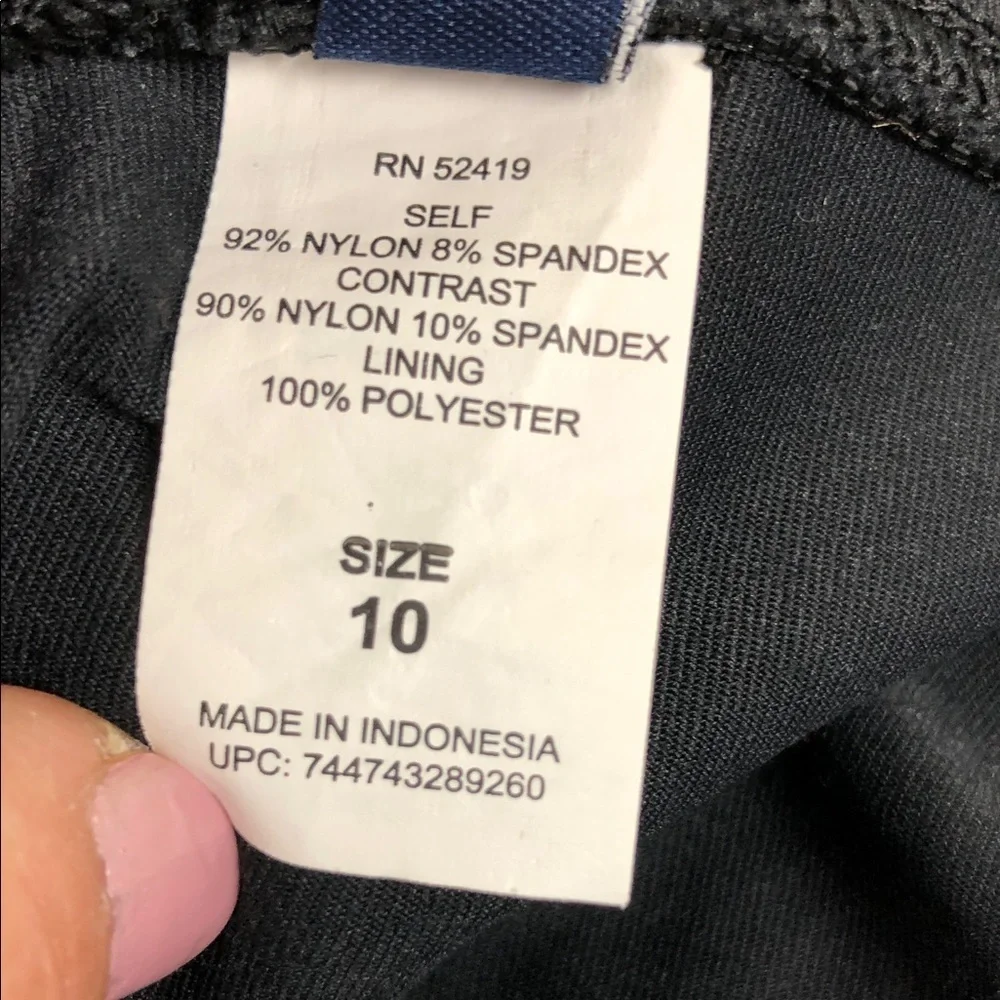 Chaps Black Swim Skirt Sz 10 (S2)